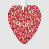 Red Rose Petals Floral Ornament (voorkant)