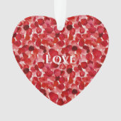 Red Rose Petals Floral Ornament (voorkant)