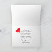 Red Rose Petals Hart Feestdagen Kaart (Binnen)