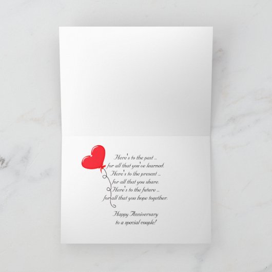 Red Rose Petals Hart Feestdagen Kaart (Binnen)