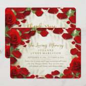 Red Rose Petals herdenken sympathie bedankt (Voorkant / Achterkant)