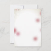 Red Rose Petals Love Heart Save the Date (Achterkant)