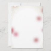 Red Rose Petals Love Heart Wedding Kaart (Achterkant)