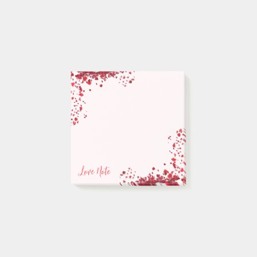 Red Rose Petals Love Note (Voorkant)