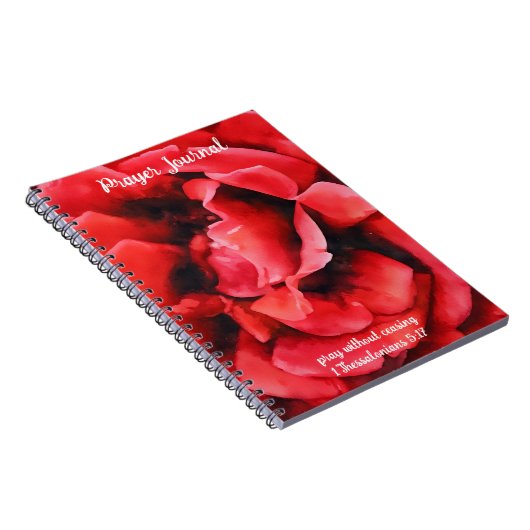 Red Rose Petals Prayer Journal Notitieboek (Rechterzijde)