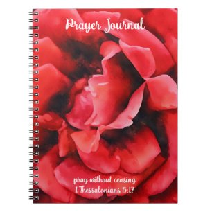 Red Rose Petals Prayer Journal Notitieboek