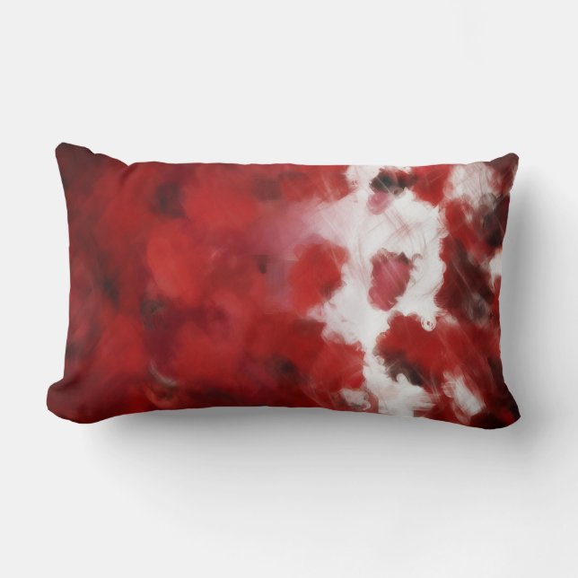 Red Rose Petals Schilder Art - Pillow Kussen (Voorkant)