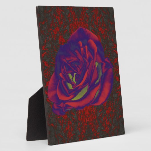 Red Rose Photo Plaque Fotoplaat (Zijkant)