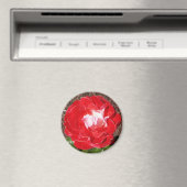 Red Rose Photo Round Magnet (Insitu (Vaatwasser))