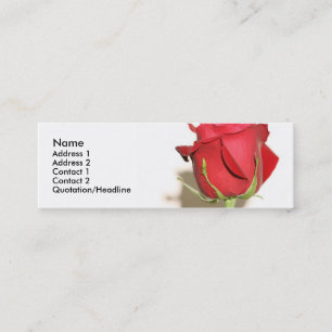 Red Rose Photo Wedding Favor Label 