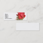 Red Rose Photo Wedding Favor Label  (Voorkant / Achterkant)