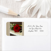 Red Rose Piano Retouradreslabels Cadeau Labels (Insitu)