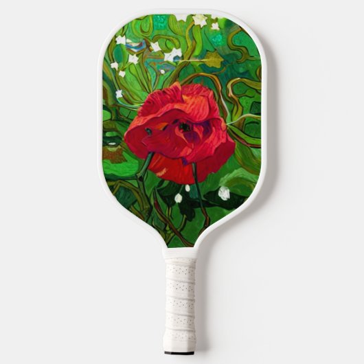 RED ROSE  PICKLEBALL PADDLE (Achterkant)