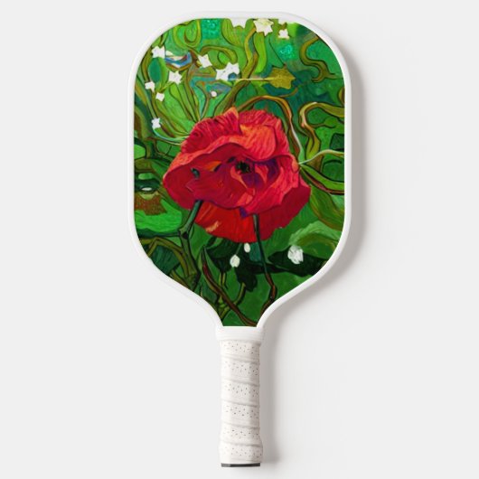 RED ROSE PICKLEBALL PADDLE (Voorkant)