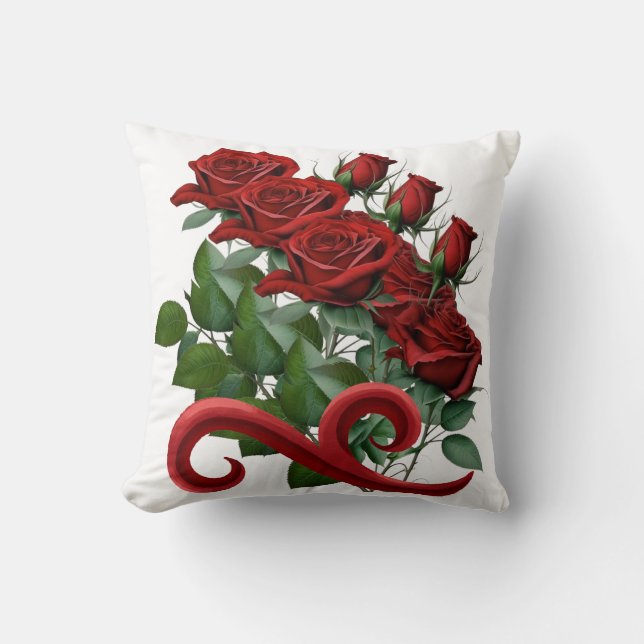 Red Rose Pillow Kussen (Voorkant)