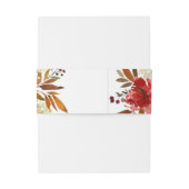 Red Rose & Pink Floral 2 Uitnodigingen Wikkel (Achterkant Voorbeeld)