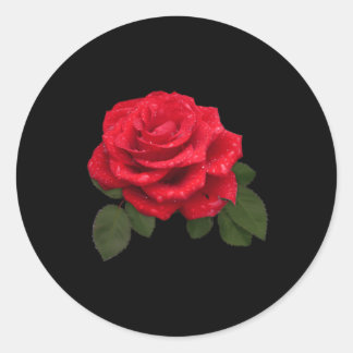 Red Rose Pocket Ronde Sticker