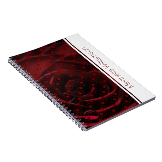 Red Rose Polka Dot Custom Notitieboek Journal (Rechterzijde)