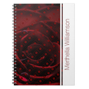 Red Rose Polka Dot Custom Notitieboek Journal