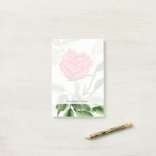Red Rose Post-it® Notes (Op bureau)