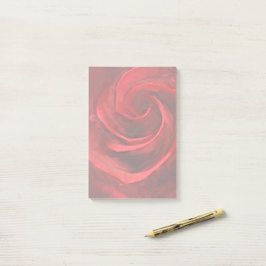 Red Rose Post-it® Notes (Op bureau)