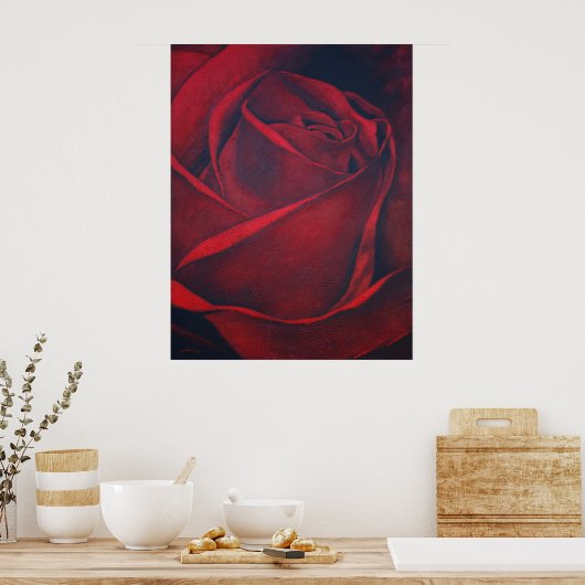 Red Rose Poster (Keuken)