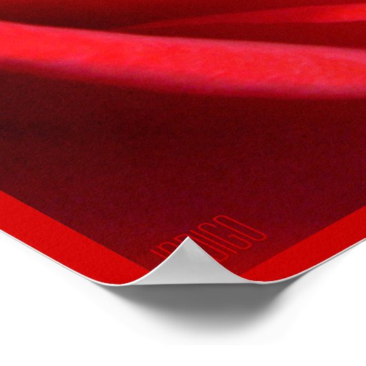 Red Rose Poster — Afdruk prachtige, langwerpige Ar (Hoek)