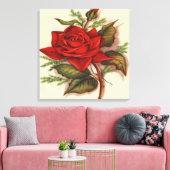 Red Rose Premium Verpakt Canvas (Glans) (Insitu (Woonkamer))
