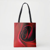 Red Rose Print Canvas tas (Voorkant)