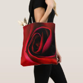 Red Rose Print Canvas tas (Dichtbij)