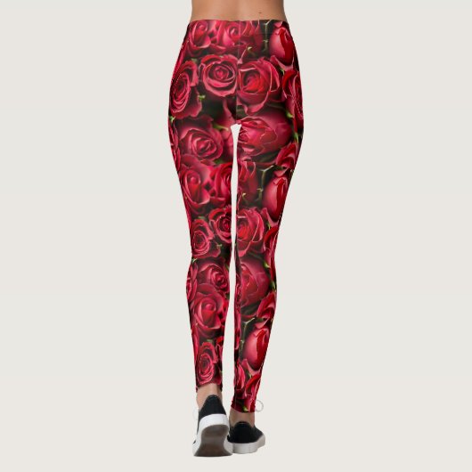 Red Rose print leggings (Achterkant)