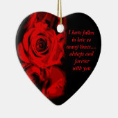 Red Rose Print Valentijn Keepomwille Ornament (Rechts)