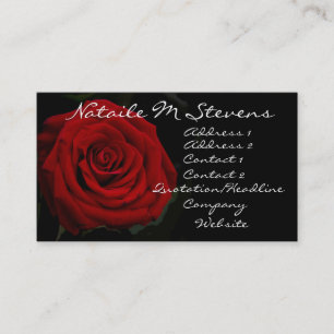 Red Rose Profile Card Visitekaartje