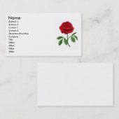 Red Rose Profile Card Visitekaartje (Voorkant / Achterkant)