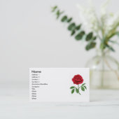 Red Rose Profile Card Visitekaartje (Staand voorkant)