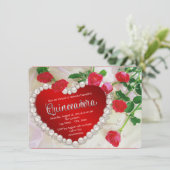 Red Rose Quinceañera Kaart (Staand voorkant)