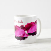 Red Rose Raindrops, gepersonaliseerd Koffiemok (Voorkant rechts)
