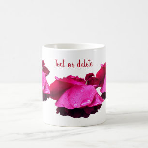 Red Rose Raindrops, gepersonaliseerd Koffiemok