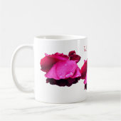 Red Rose Raindrops, gepersonaliseerd Koffiemok (Links)