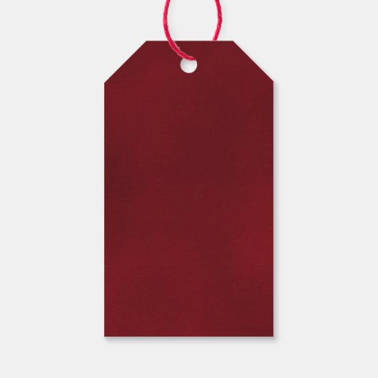 Red Rose Reflecties Liefde & Bedankt Bruiloft Cadeaulabel (Achterkant)