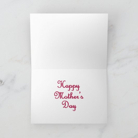 Red Rose & Reflection for Grandma Moederdag Kaart (Binnen)