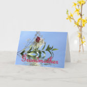 Red Rose & Reflection for Grandma Moederdag Kaart (Gele Bloem)