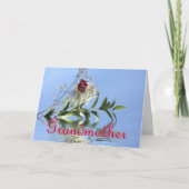 Red Rose & Reflection for Grandma Moederdag Kaart (Voorkant)