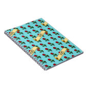  Red Rose & Ribbon Toevoegen Jouw naam 80s Retro Notitieboek (Rechterzijde)