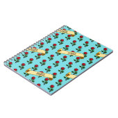  Red Rose & Ribbon Toevoegen Jouw naam 80s Retro Notitieboek (Linkerzijde)