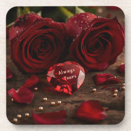 Red Rose Romantic Valentine Aesthetic Bier Onderzetter