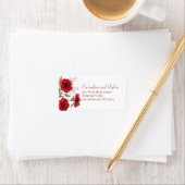 Red Rose Romantic Wedding Address Labels (Insitu)