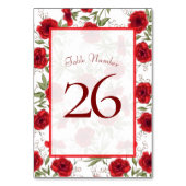 Red Rose Romantic Wedding Kaart (Voorkant)