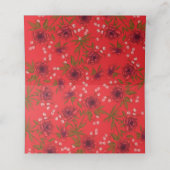 Red Rose Romantic Wedding Plaatskaartje (Binnenkant ongevouwen)