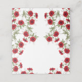 Red Rose Romantic Wedding Plaatskaartje (Buitenkant ongevouwen)